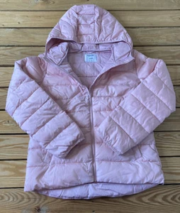 old navy active NWT girl’s full zip hooded puffer coat size XXL(18) pink HG - Picture 1 of 8