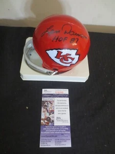 Minicasco retro firmado autógrafo Len Dawson HOF87 Kansas City Chiefs JSA - Imagen 1 de 3