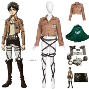 Attack On Titan Eren Jaeger Investigation Corps Nylon Uniform Cosplay Gifts - Picture 1 of 12