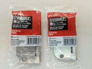 Everbilt 3" x 5/8" Radius Satin Nickel Finish Door Hinge (Lot of 2 hinges) (R4) - Picture 1 of 3