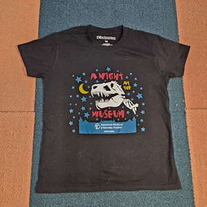 as is Night at American Museum Of Natural History T-Shirt Youth Medium Black V6a - Picture 1 of 8