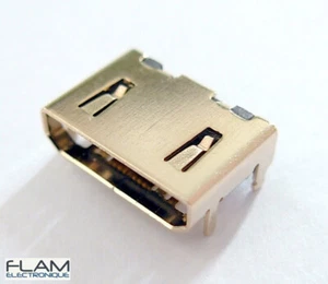 Connecteur Mini HDMI femelle plaqué Or 19 broches / Female Connector 19 pin gold - Foto 1 di 7