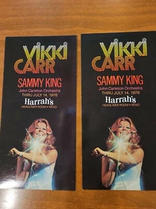 2 Vikki Carr Sammy King 1976 Harrah's Reno Promi Postkarten groß - Bild 1 von 3