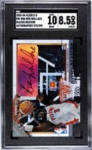 2003-04 Ben Wallace Auto Fleer EX Buzzer Beater /299 SGC 10/8.5 PSA Pistons - Picture 1 of 2