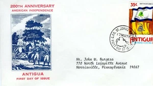 ANTIGUA  1976 The 200th Anniversary of American Revolution  FDC13796 - Picture 1 of 1
