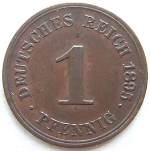 Coin German Empire Empire 1 Pfennig 1895 G in Extremely fine - Picture 1 of 2