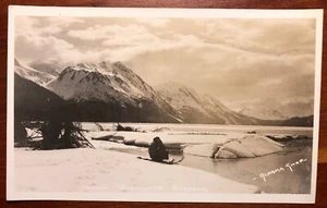 Alaska Midwinter Shadows Alaska RPPC AZO Schallerer's Alaska Shop Seward - Imagen 1 de 2