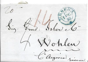 ITALIA 1850 MODENA A WOHLEN PRE SELLO CARTA 232 (ZZ31) - Imagen 1 de 1
