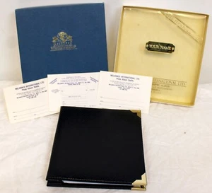 NEW Melannco Leather Bound Photo Album Navy Blue Gold Hardware 4*6 Refill Expand - Picture 1 of 11