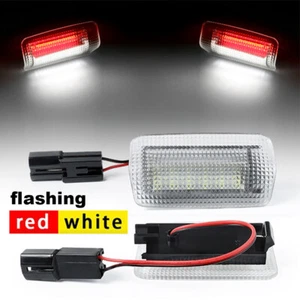 For TOYOTA 4pcs LED Door Light Car Puddle Warning Lamp Step Projector Red Flash - Picture 1 of 10