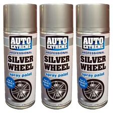 3X Silver Alloy Wheel Spray Paint Aerosol Auto Car Lacquer Restore Metal 400ml