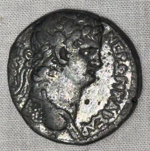 Roman Egyptian Coin NERO AR Silver Tetradrachm Antioch 63-64 AD BIP.1 ETOY Eagle - Picture 1 of 12