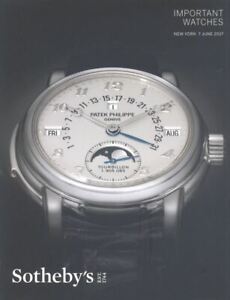 Sotheby's Catalogue New York, Important Watches 07/06/2017  HB