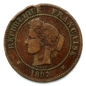 1897A France 5 Centimes (A Paris) Coin, km821.1 - Nice Coin 🇫🇷 Free Shipping! - Picture 1 of 2