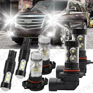 For Cadillac Escalade 07-14 5202+T10+9145 Headlight LED Fog Light bulbs DRL 6x - Picture 1 of 7