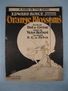 A Kiss In The Dark Sheet Music 1922 Victor Herbert B G De Sylva Art Deco (O) - Picture 1 of 4