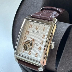 Bulova Sutton Automatic Silver White Dial Men's Watch 96A268 - Picture 1 of 24