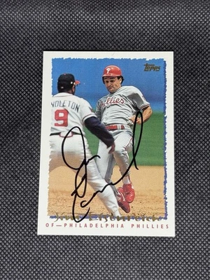 Jim Eisenreich Philadelphia Phillies 1995 Topps Signed Auto Card #326 ~ COA - Image 1 of 3