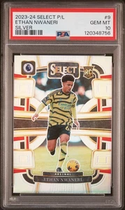 Ethan Nwaneri 2023 2023-24 Panini Select EPL #9 Silver Prizm Rookie RC PSA 10 - Picture 1 of 2