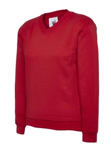 Uneek - Baju Rengkoh Leher V Kanak-Kanak (50% Poliester 50% Kapas) - Merah - Sa - Picture 1 of 1