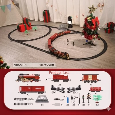 Christmas Train Toy Set Remote Control with Smoke Lights & Sound | FREE SHIPPING - Image 1 of 4