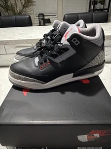 Air Jordan 3 Retro Black Cement Sneaker Größe 6,5Y GS - Bild 1 von 7