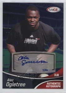 2013 SAGE Foil Auto /10 Alec Ogletree #SPA38 Rookie Auto RC - Picture 1 of 3