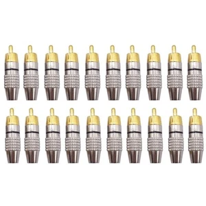 20pcs Adapteranschlüsse Löten Cinch-Stecker für Audio-Lautsprecher/Verstärker - Photo 1/30