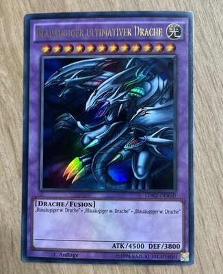 Yu-Gi-Oh! BLAUÄUGIGER ULTIMATIVER DRACHE LDK2-DEK40 ULTRA RARE 1. AUFLAGE NM - Bild 1 von 3
