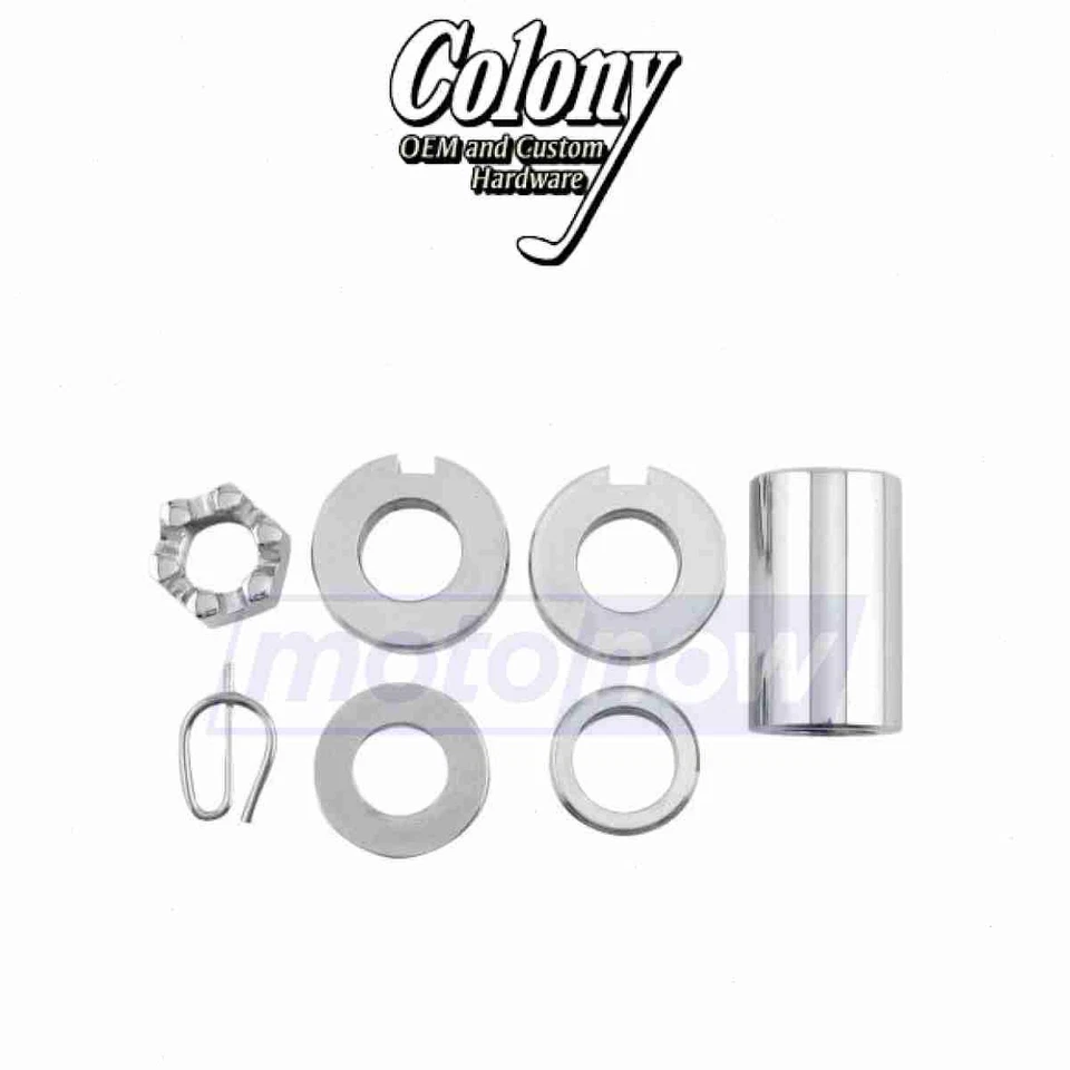 Colony Rear Axle Spacer and Nut Kit for 2001-2005 Harley Davidson FXSTDI ak - Imagem 1 de 4