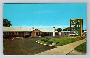 Sandusky OH-Ohio, The Sands Motel, Advertisement, Vintage Souvenir Postcard - Picture 1 of 2