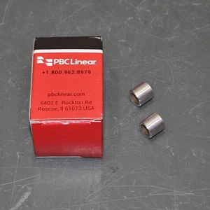 (2) PBC Linear Sleeve Bearings PSM0812-12, 8mm ID x 12mm OD x 12mm, Aluminum - Picture 1 of 5