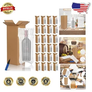 48-Pack Wine Shipping Kit - Safe Transport with Inflatable Protector Bags - Picture 1 of 9