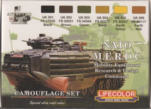 Lifecolor CS02 NATO M.E.R.D.C. - 6 Authentic Acrylic Colors Modellbau Panzer - Picture 1 of 1