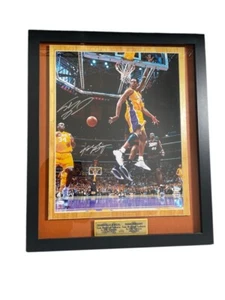 Kobe Bryant x Shaquille O’Neal Autographed 28x22 Framed Print w/PSA/BECKETT CoA - Picture 1 of 8