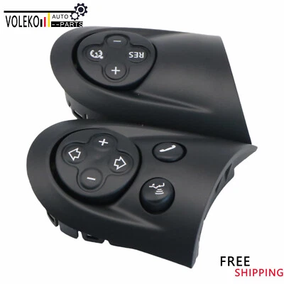 Par de cubiertas de interruptor de control multifunción del volante para MINI Cooper R55-R61 Foto 1 de 4