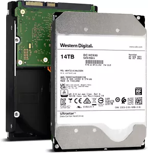 WD Ultrastar DC HC530 (WUH721414ALE604) 14TB SATA 6G 3.5" 7200RPM Enterprise HDD - Picture 1 of 7