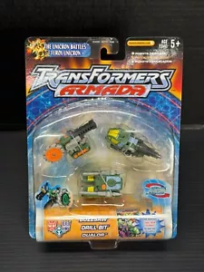 2003 Transformers Armada Buzzsaw Drill Bit Dualor Road Wrecker Mini-Con Team MOC - Picture 1 of 7
