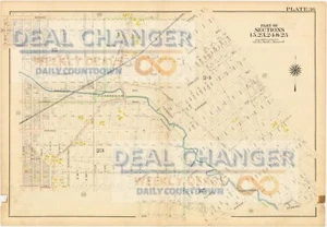 1907 BROOKLYN VINTAGE MAP BERGEN BEACH EAST FLATBUSH ROCKAWAY CANARSIE FLATLANDS - Picture 1 of 2
