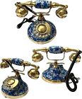 Vintage Brass Floral French Victorian Rotary Dial Phone Maharaja Decor Telephone