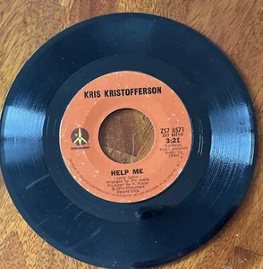 KRIS KRISTOFFERSON HELP ME/ WHY ME MONUMENT RECORDS VINYL 45 62-131 - Picture 1 of 1
