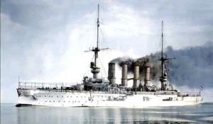 DEUTSCHER KREUZER SCHARNHORST - 1914 IN DER SCHLACHT AUF DEN FALKLANDINSELN VERSENKT - Bild 1 von 1