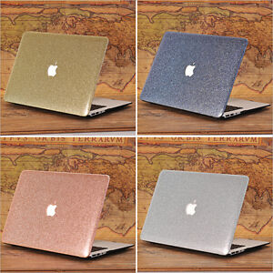 Leather Bling Shiny Artificial Crystal Hard Case Cover for MacBook Air Pro 13 14