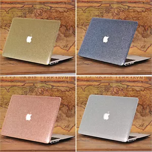 Leather Bling Shiny Artificial Crystal Hard Case Cover for MacBook Air Pro 13 14 - Picture 1 of 23