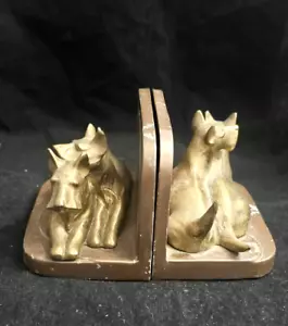ANTIGUO SUJETALIBROS FRANKART LATÓN SCOTTY PERROS PERRO TERRIER ESCOCÉS FIRMADO - Imagen 1 de 19