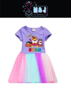 BRAND NEW Ryan's Toy Review Purple with Rainbow Tule Dress Size 110cm - Picture 1 of 1
