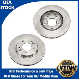 Pair Front Disc Brake Rotors for Kia Soul 2017-2019 Hyundai Veloster 2013-2017 - Picture 1 of 19