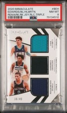 2020 Immaculate Edwards/Ball/Haliburton Triple Rookie /49 PSA 8 No PSA 10 POP2