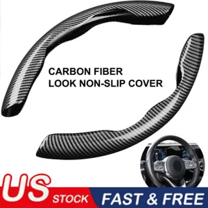 2x Fibra de Carbono Universal Volante Coche Booster Cubierta Antideslizante Accesorios - Imagen 1 de 12