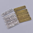 100 Pcs Vintage Handmade Label Metal Letter Printed Cloth Sewing Fabric Supplies
